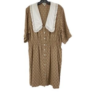 Jovonna London Collar Dress Large Polka Dot Midi